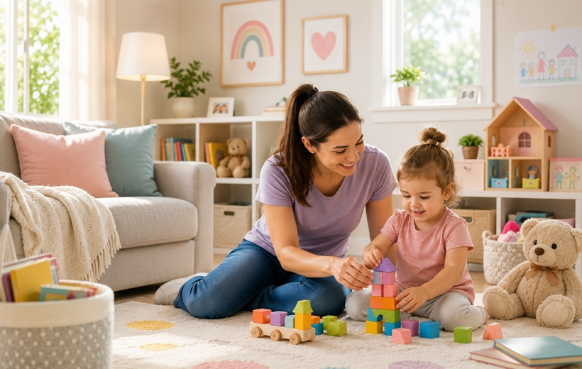 Experienced babysitter providing safe childcare and fun learning activities for young children.