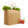 Professional errand helper delivering groceries to a customer